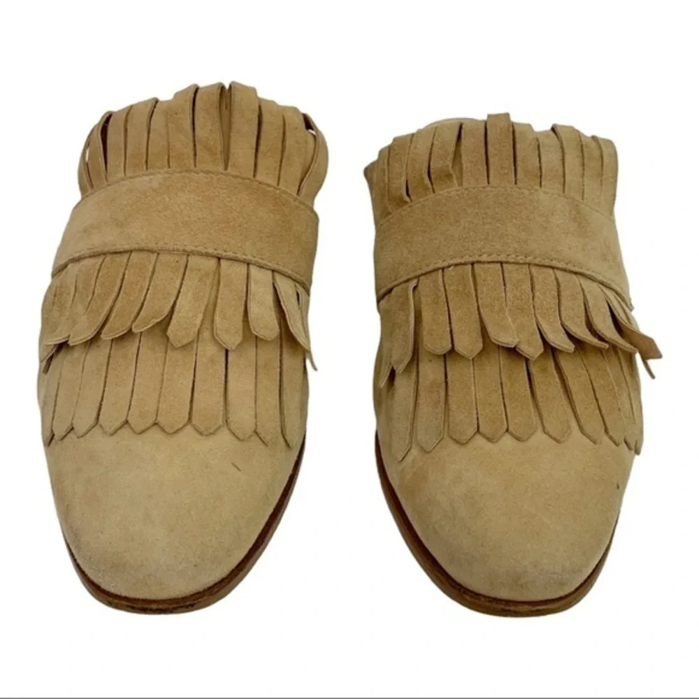 Steven by Steve Madden Adee Leather Fringe Loafers Shoes Brown Women’s Size 6